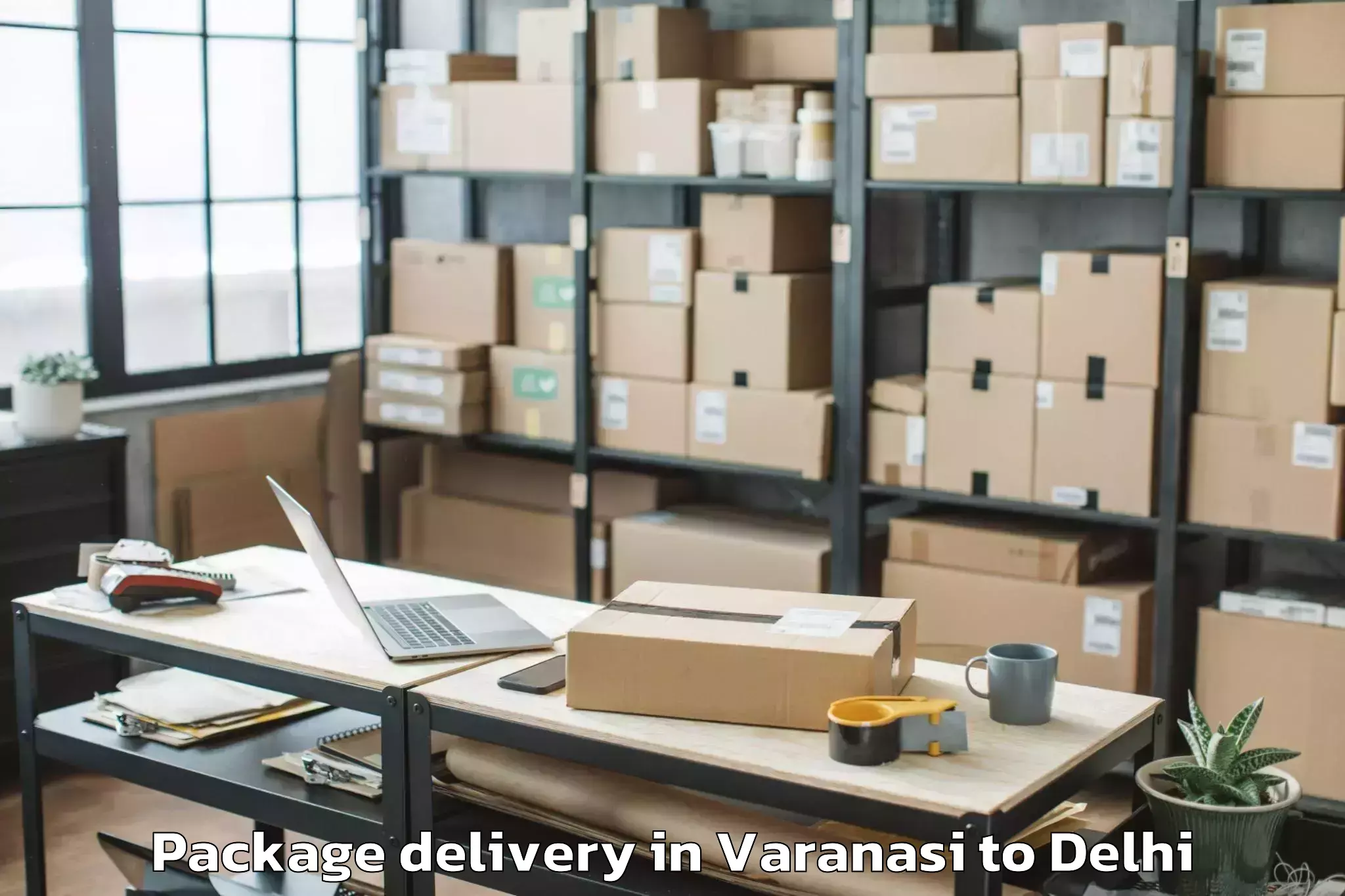 Easy Varanasi to Chanakya Puri Package Delivery Booking